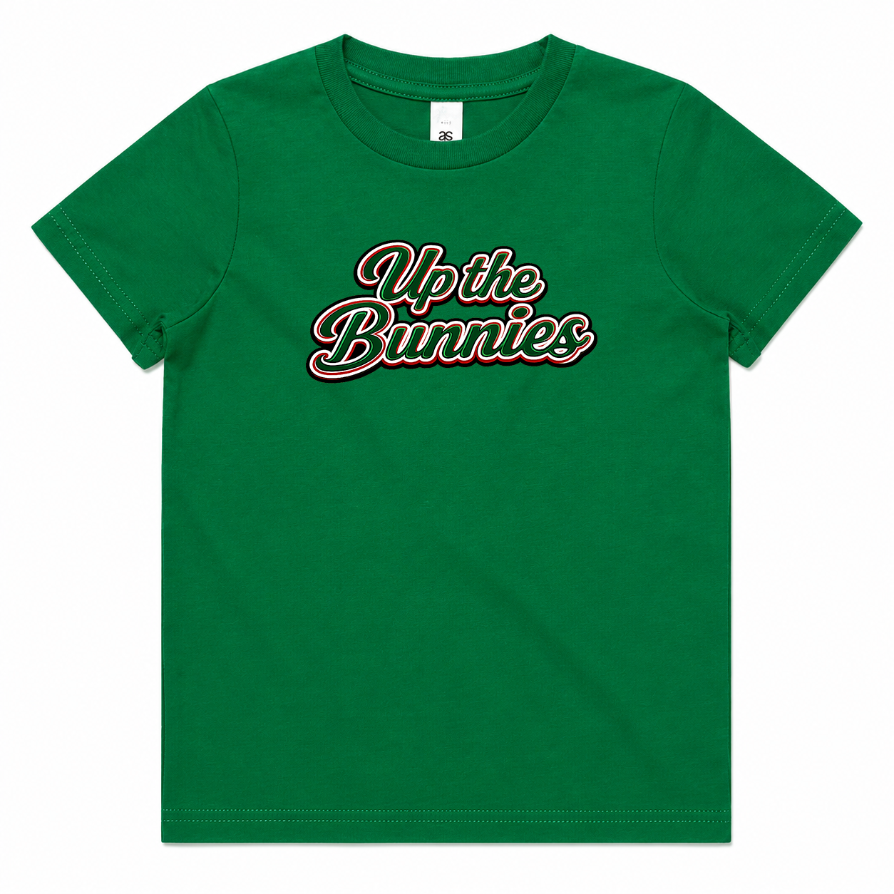 Up the Bunnies Green Kid's Youth Sized T-Shirt